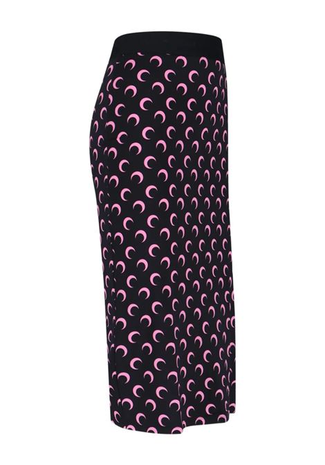 gonna moon printed jersey knee length donna nera e rosa MARINE SERRE | WSK123ACJER0001BK90